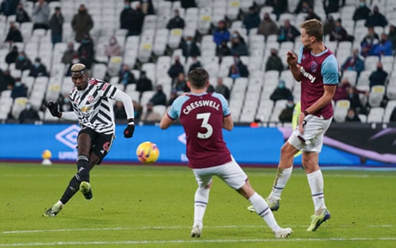  MU Gasak West Ham, Paul Pogba Cetak Gol Pembangkit Kemenangan