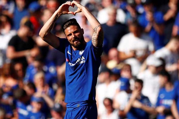  Hasil Liga Inggris : Lagi-lagi Giroud Gemilang, Chelsea Gasak Leeds