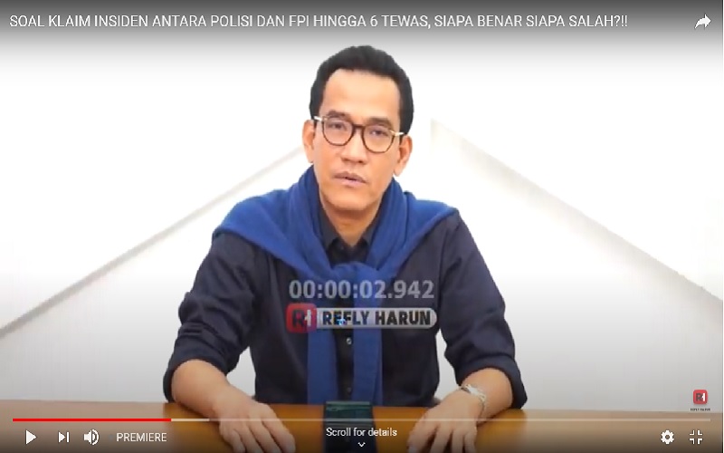  Polisi Tembak Mati 6 Laskar FPI, Refly Harun: Menyedihkan!