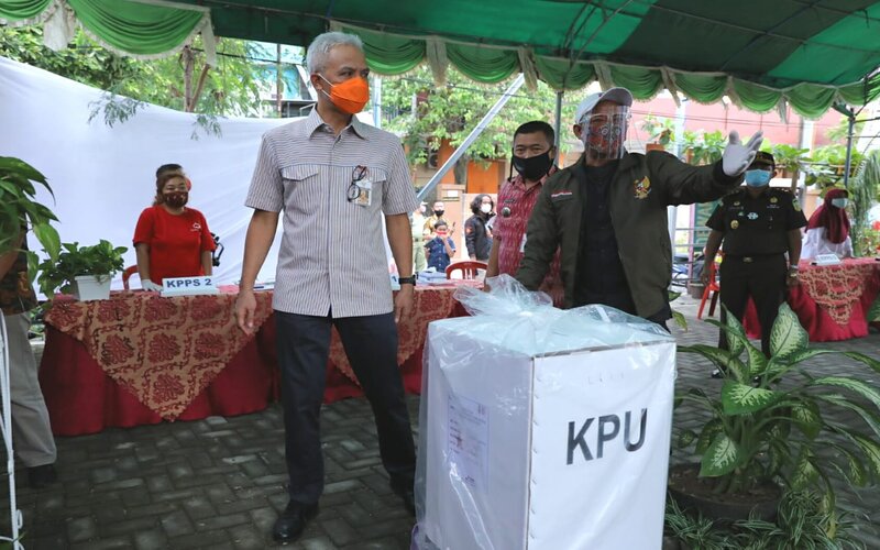  Ganjar Minta Protokol Kesehatan di TPS Ketat Dijalankan