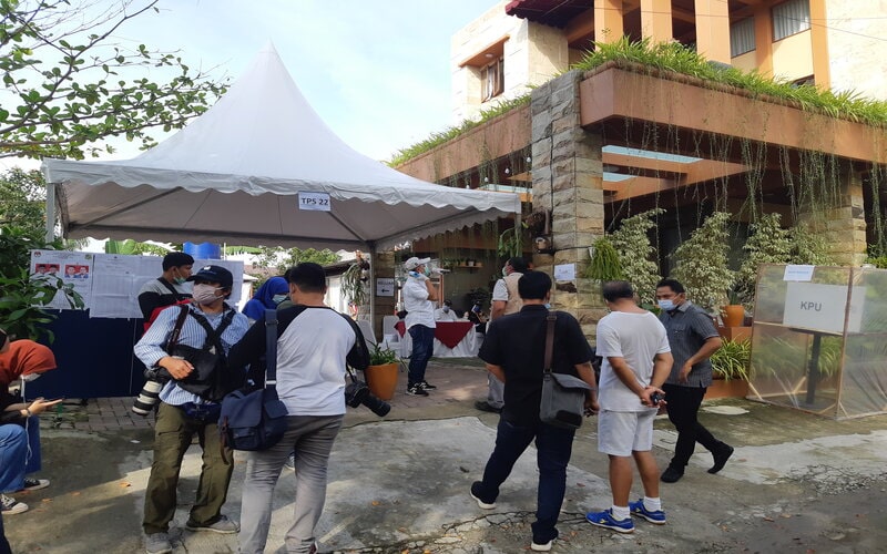  Begini Kondisi TPS Cawalkot Medan Mencoblos