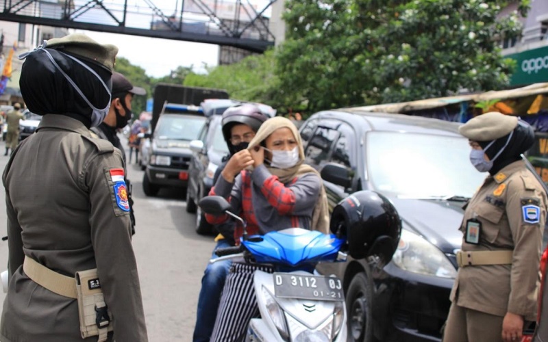  Operasi Sepekan, Satpol PP Jaring 524 Pelanggar Prokes di Kota Bandung