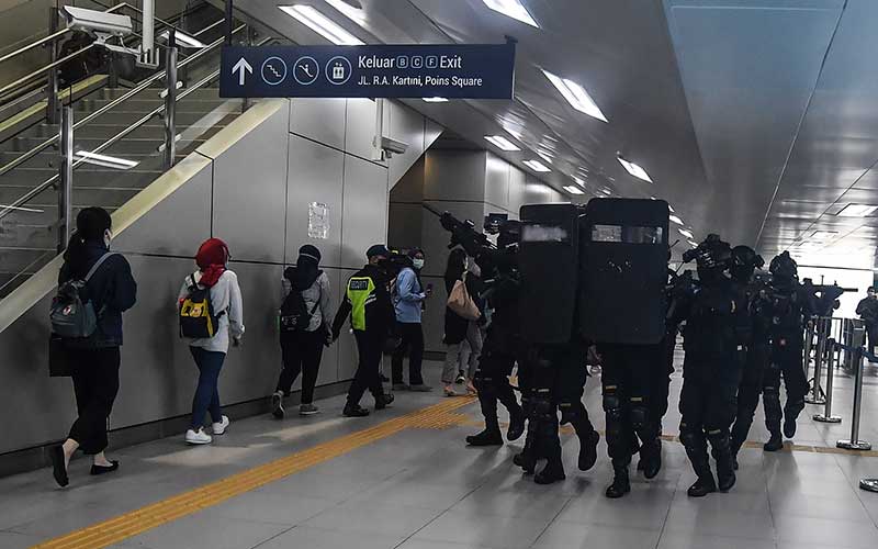  Polisi Gelar Simulasi Penanganan Ancaman Bom dan Serangan Terorisme