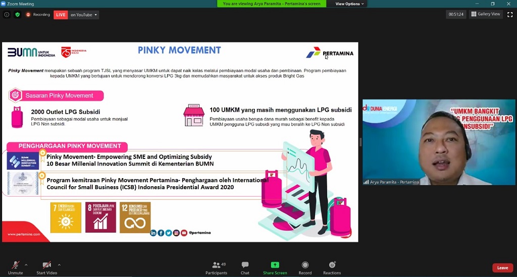  Pinky Movement : Pertamina Salurkan Rp 44,4 Miliar untuk Ratusan UMKM dan Outlet LPG