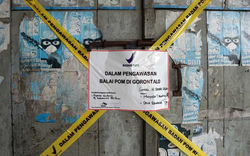  BPOM Segel Gudang Distribusi Pangan di Gorontalo