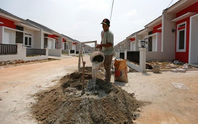 Ilustrasi pembangunan perumahan./Reuters/Willy Kurniawan
