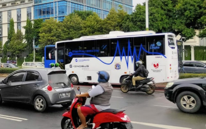 Bus Listrik INKA diuji 3 bulan di Jakarta. /INKA