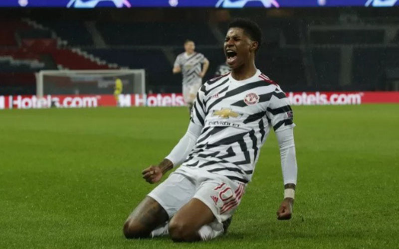 Ujung tombak Manchester United Marcus Rashford./Antara/Reuters
