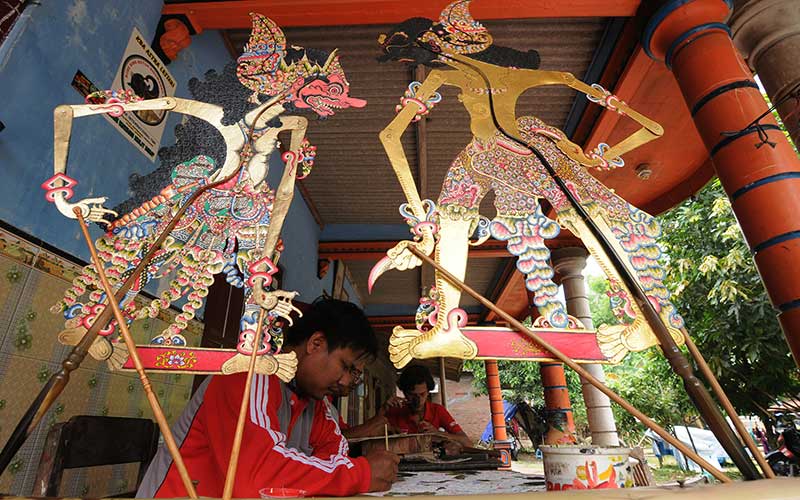  Perajin Wayang Kulit di Klaten Masih Eksis di Era Modern