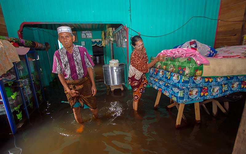  Sejumlah Kabupaten di Kalimantan Selatan Terendam Banjir Akibat Meluapnya Sungai Matapura