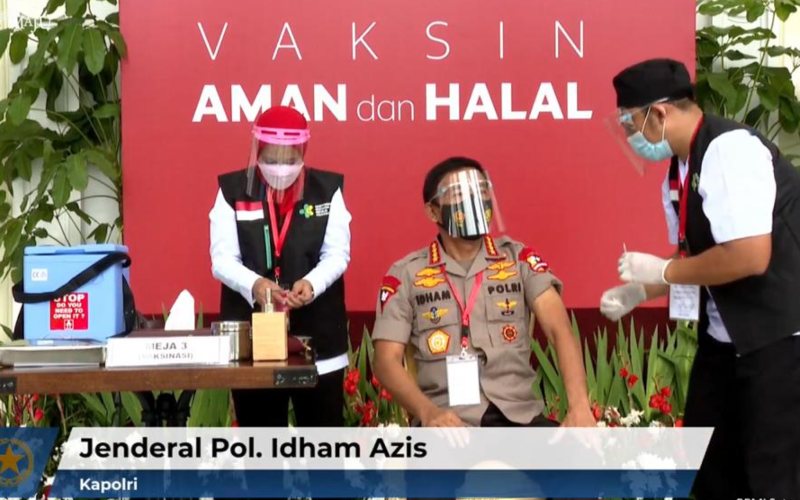  Panglima TNI, Kapolri Hingga Tokoh Agama Jalani Vaksinasi Perdana