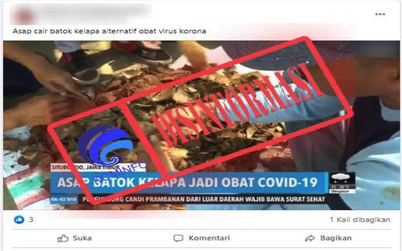  Cek Fakta : Asap Batok Kelapa jadi Obat Covid-19