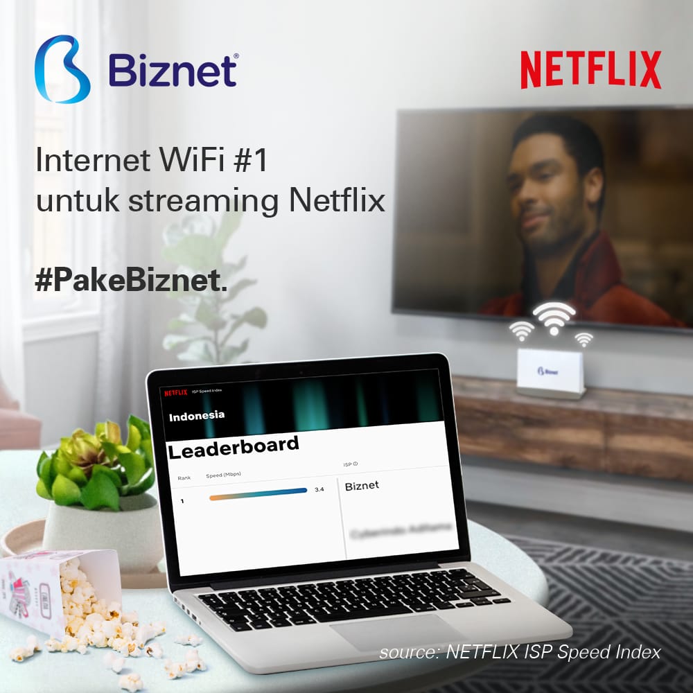  Biznet Menjadi Provider Nomor Satu dengan Kecepatan Internet WiFi Tertinggi untuk Streaming Netflix