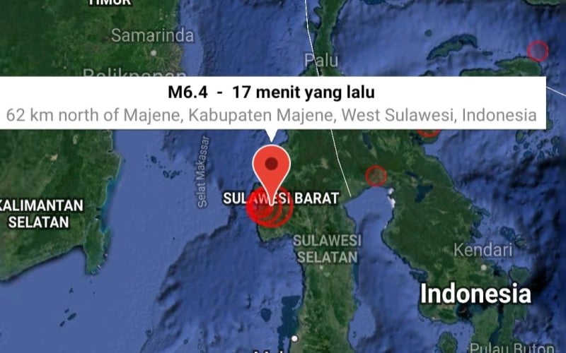  Gempa di Sulawesi Barat, BNPB: Warga Panik Masih di Luar Rumah