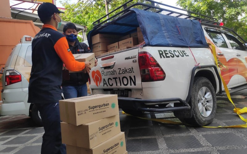  Hasil Kolaborasi, Rumah Zakat Terjun Beri Bantuan di 5 Titik Bencana