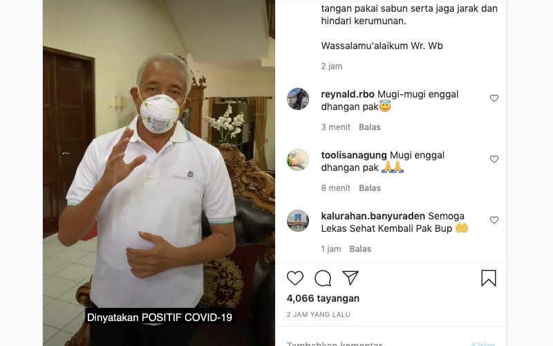  Positif Covid-19 Setelah Divaksin, Bupati Sleman Tetap Kerja