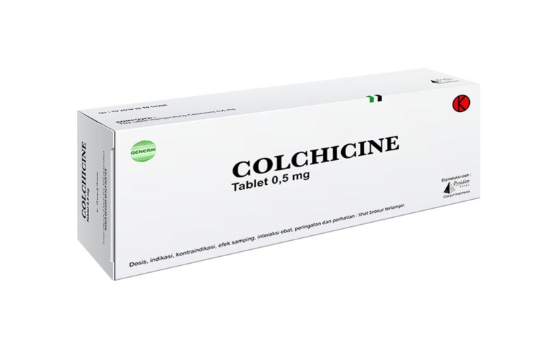 Ilustrasi obat colchicine. Obat ini dikenal bisa digunakan untuk pengobatan gout atau radang sendi. Studi yang dilakukan Montreal Heart Institute menunjukkan obat ini ampuh mengurangi risiko kompilasi pada pasien rawat jalan yang terjangkit Covid-19./pyrifamfarma