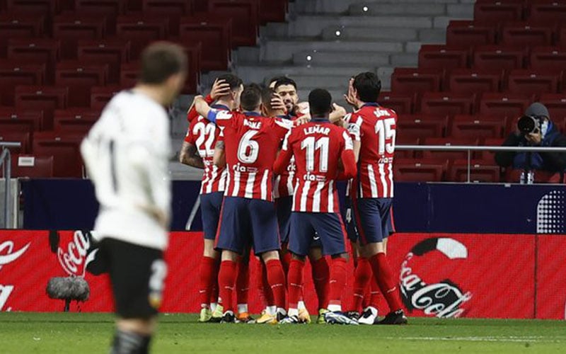  Hajar Valencia, Atletico Makin Jauh Tinggalkan Real Madrid di La Liga