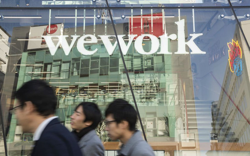 WeWork, penyedia ruang kerja bersama./Bloomberg/Keith Bedford