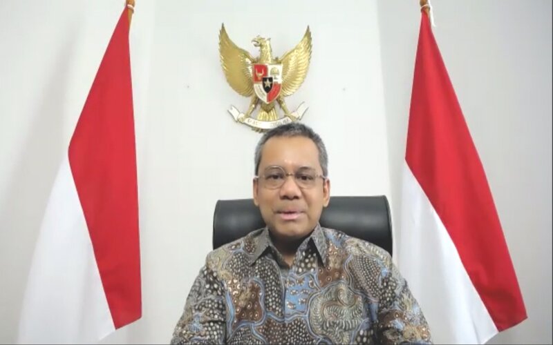 Wakil Menteri Keuangan Suahasil Nazara dalam media briefing, Senin (12/10/2020)/Jaffry Prabu Prakoso-Bisnis. 