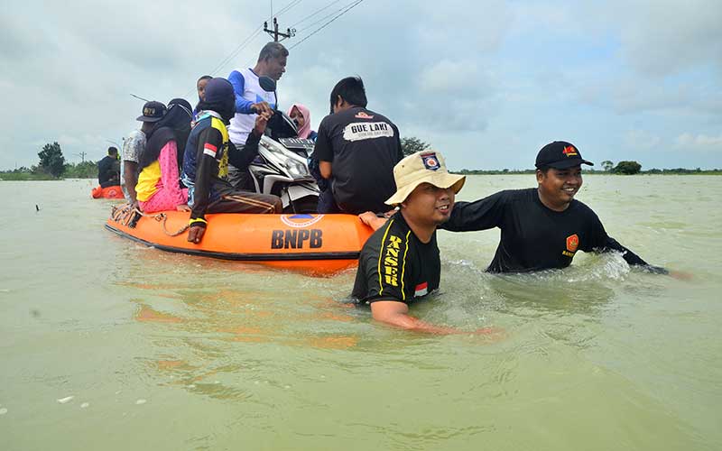  Enam Desa di Kudus Jawa Tengah Terendam Banjir Akibat Meluapnya Sungai Wulan