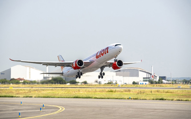 Pesawat Lion Air berjenis Airbus 330-900NEO registrasi PK-LEQ. /Dok. Lion Air