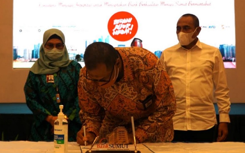  KPK Saksikan Penandatanganan Pakta Integritas Bank Sumut dan Mitra Kerja