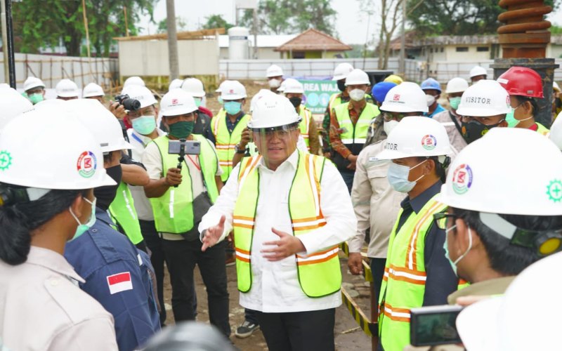 Bupati Musi Banyuasin Dodi Reza Alex meninjau lokasi pembangunan gedung RSUD Sekayu./Istimewa