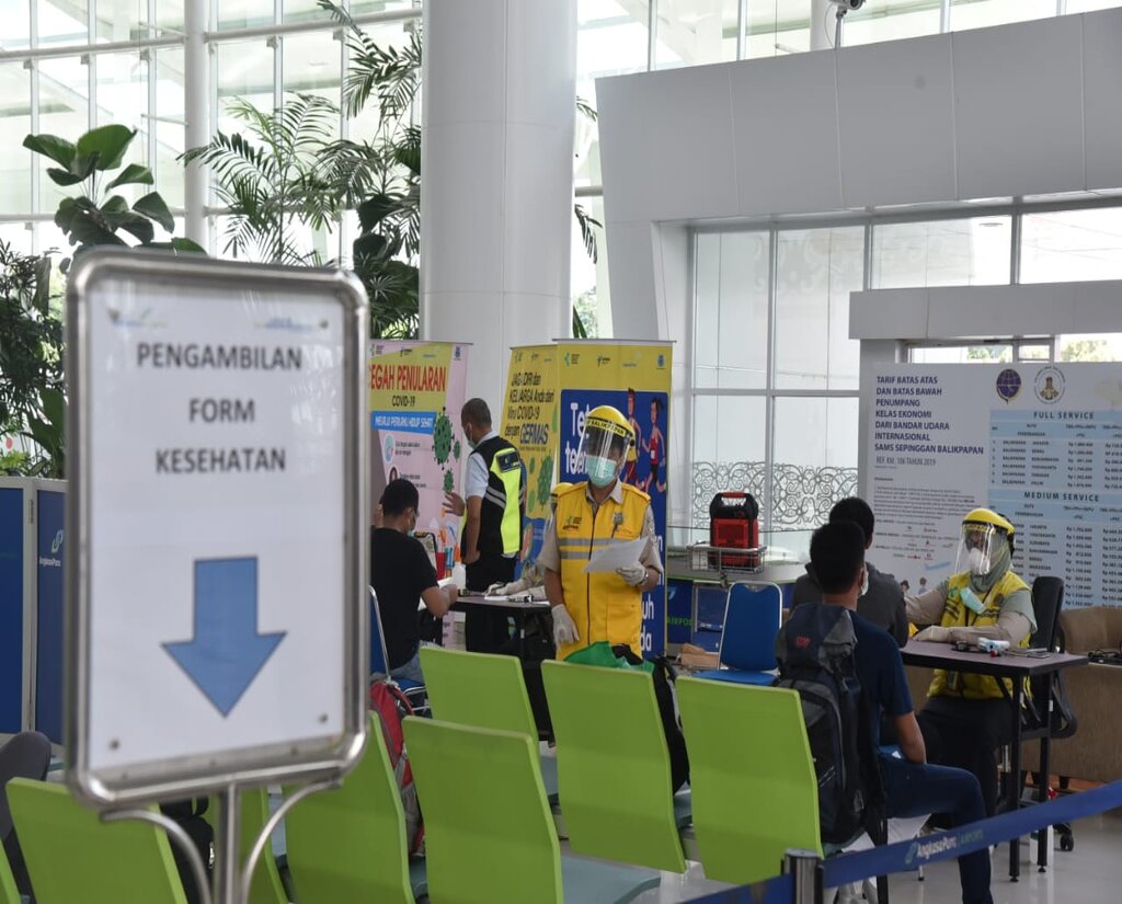  Pembatasan Aktivitas Masyarakat, Bandara SAMS Sepinggan Perketat Protokol Kesehatan