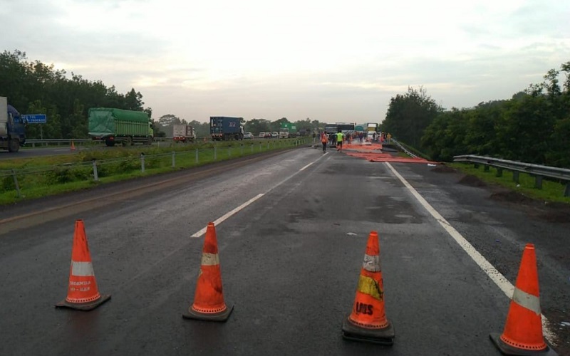  Tol Cipali KM 122 Amblas, Lajur Darurat Disiapkan