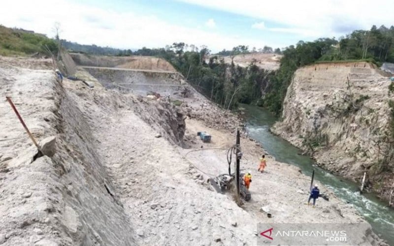  Begini Progres Pembangunan Bendungan Tiga Dihaji di Sumsel 