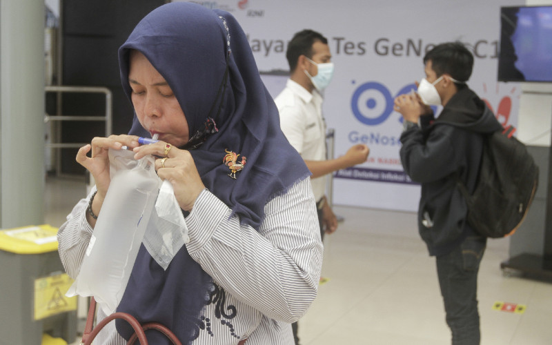  Jelang Libur Imlek, Layanan GeNose di Pasar Senen Meningkat