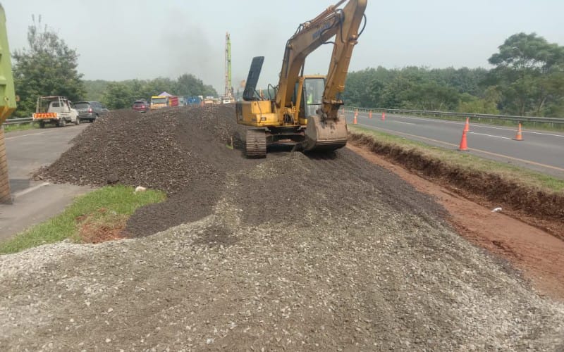  Pembuatan Jalan Sementara di Tol Cipali KM 122 Masuki Tahap Konstruksi