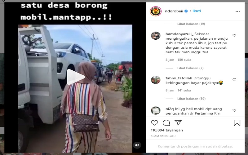  Viral! Video Warga Satu Desa di Tuban Borong Ratusan Mobil