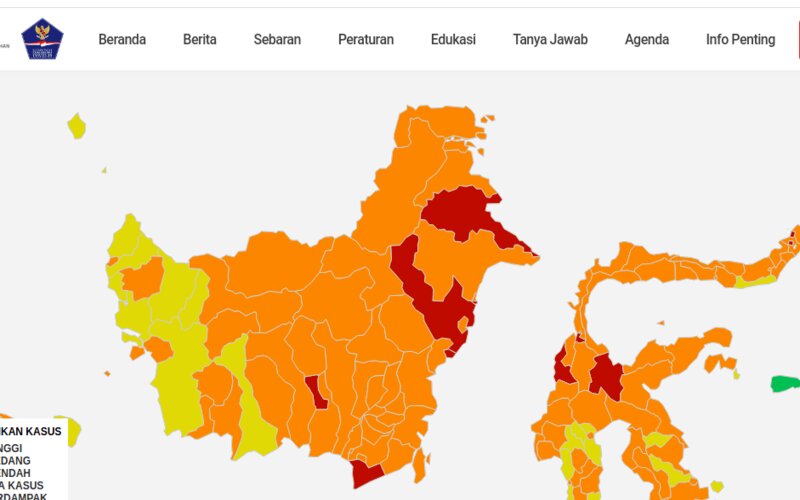  Zona Risiko Covid-19 di Kalteng, Begini Perkembangan Terbaru