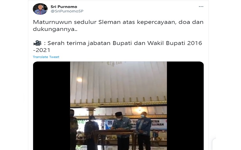  Viral! Video Bupati Sleman Sertijab ke Istri. Politik Dinasti? 