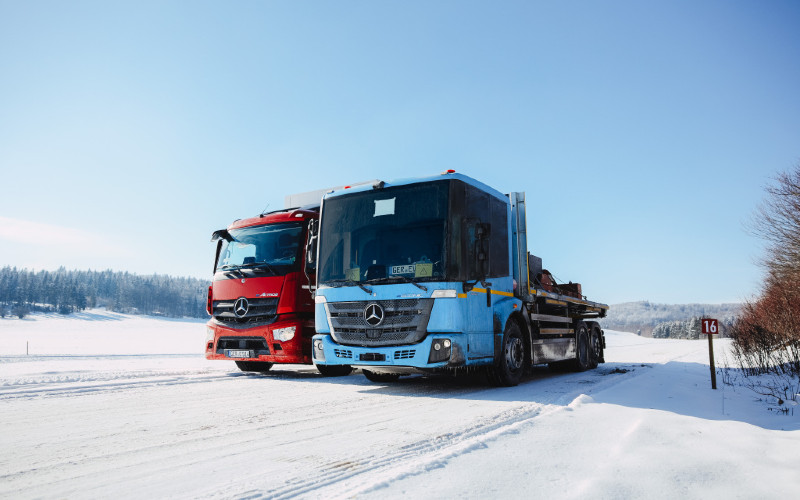  Mercedes-Benz eActros dan eEconic Jalani Uji Salju