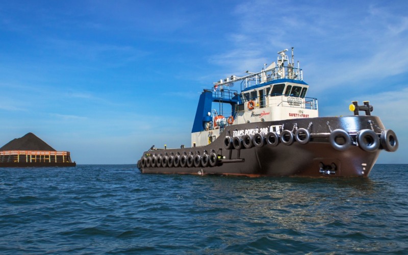 Kapal tug milik Trans Power Marine tengah menarik tongkang batu bara. /transpowermarine.com