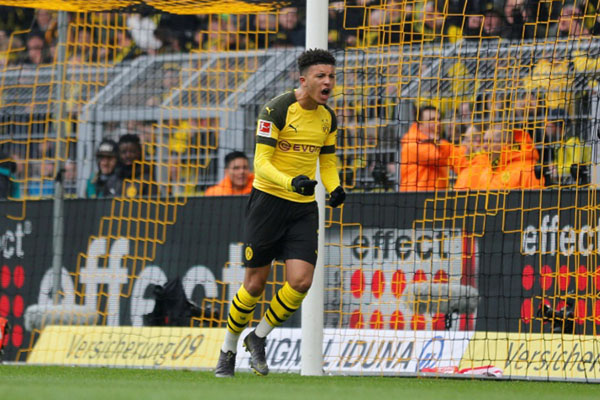 Penyerang sayap Borussia Dortmund Jadon Malik Sancho/Reuters