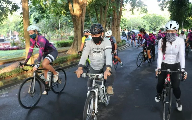  Wanita Bersepeda, Menjaga Imun Tubuh dan Bangkitkan Wisata