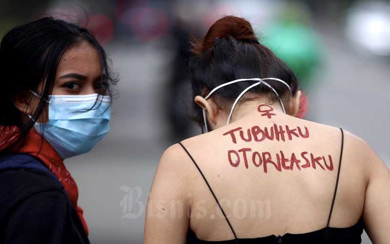  Sejumlah Aktivis Gelar Aksi Peringati Hari Perempuan Internasional di Bandung