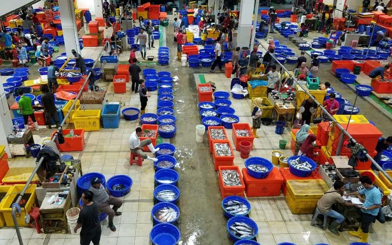 Situasi di Pasar Ikan Modern Muara Baru, Penjaringan, Jakarta Utara./ Dok. Perum Perindo