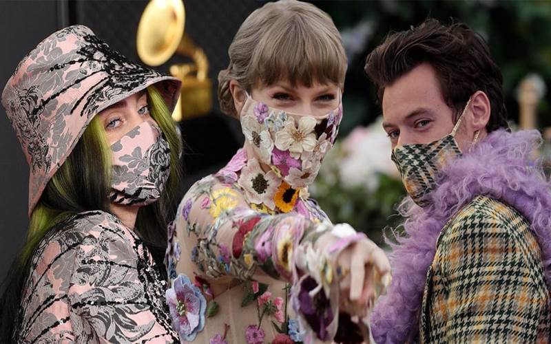  Deretan Musisi dengan Masker Eksentrik di Grammy Awards 2021