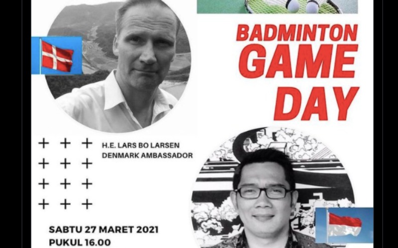  Tanding Badminton Vs Dubes Denmark, Ridwan Kamil: Semoga Tak Dilarang BWF