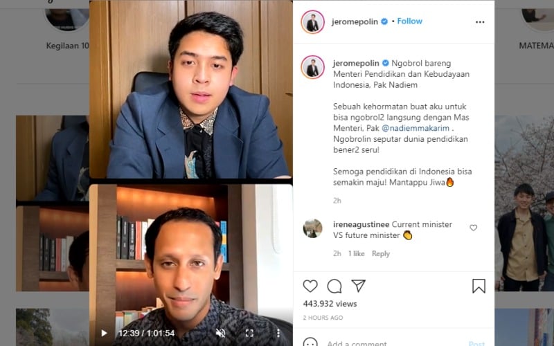  Cita-Cita jadi Menteri Pendidikan, Ini yang Mau Dilakukan Youtuber Jerome Polin