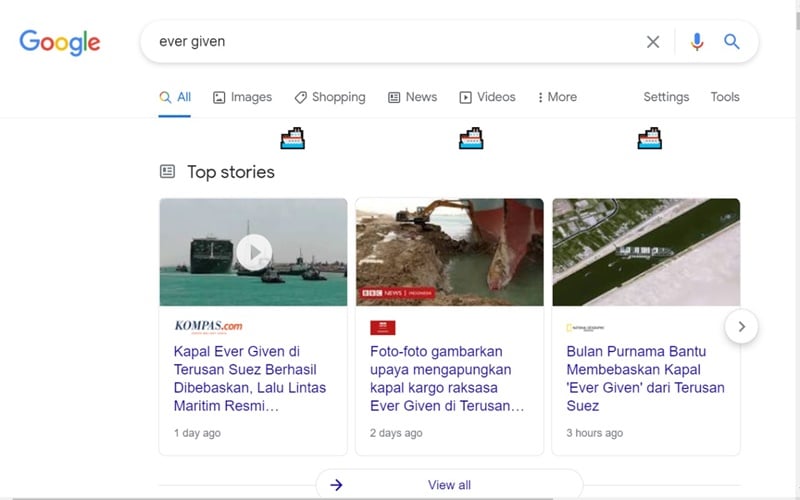 Cara Unik Google Rayakan Keberhasilan Evakuasi Kapal Kargo Raksasa di Terusan Suez