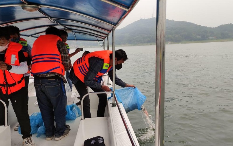  Tebar Benih Ikan, Cara PJT II Jaga Ekosistem Waduk Jatiluhur