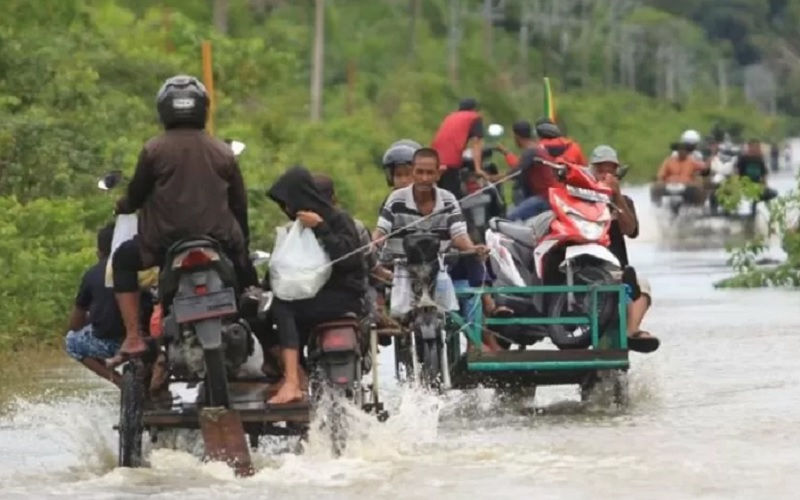  Banjir Rendam Dua Desa di Aceh Barat