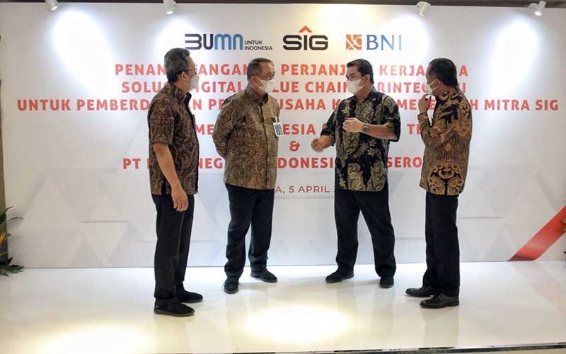  Semen Indonesia Kerja Sama Dengan BNI Terkait Solusi Digital Value Chain Terintegrasi