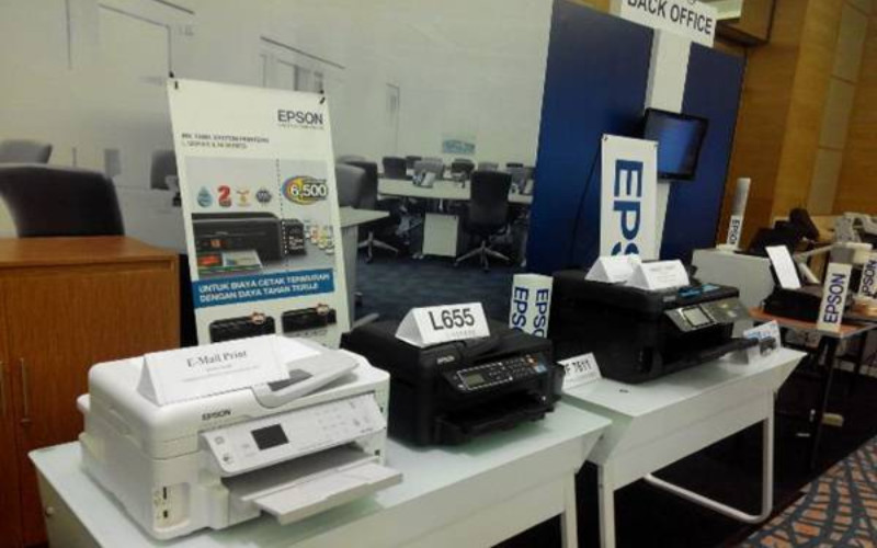 Sejumlah produk printer dari Epson. /Bisnis-swi